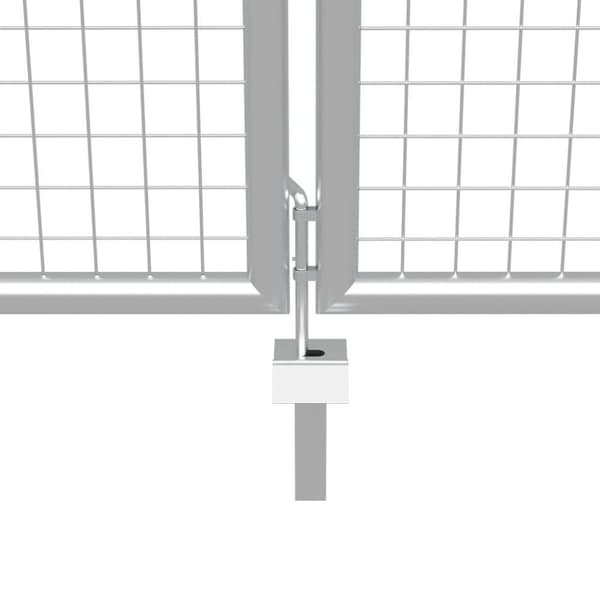 vidaXL havelåge galvaniseret stål 415 x 200 cm sølvfarvet