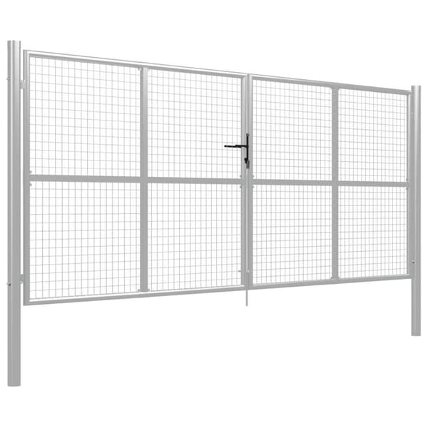 vidaXL Hageport galvanisert stål 415x200 cm sølv
