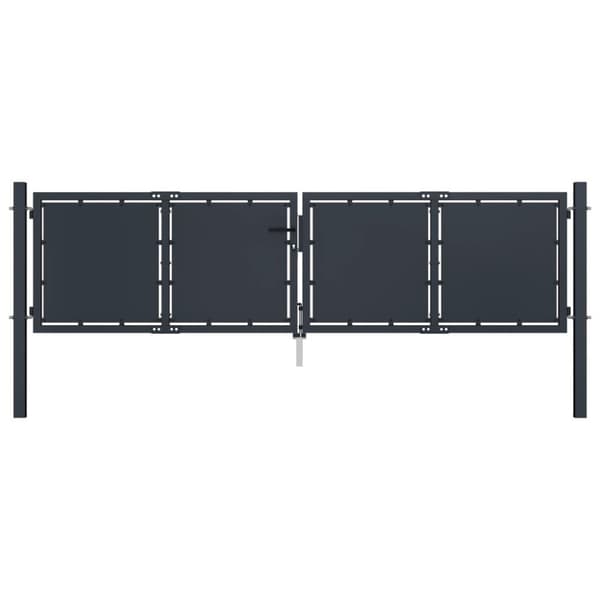 vidaXL havelåge 300 x 100 cm stål antracitgrå