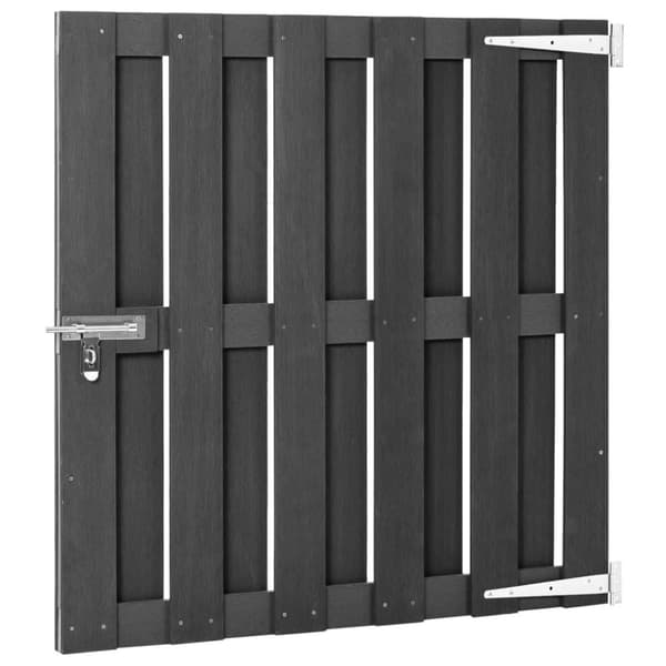 vidaXL Puutarhaportti WPC 100x100 cm harmaa