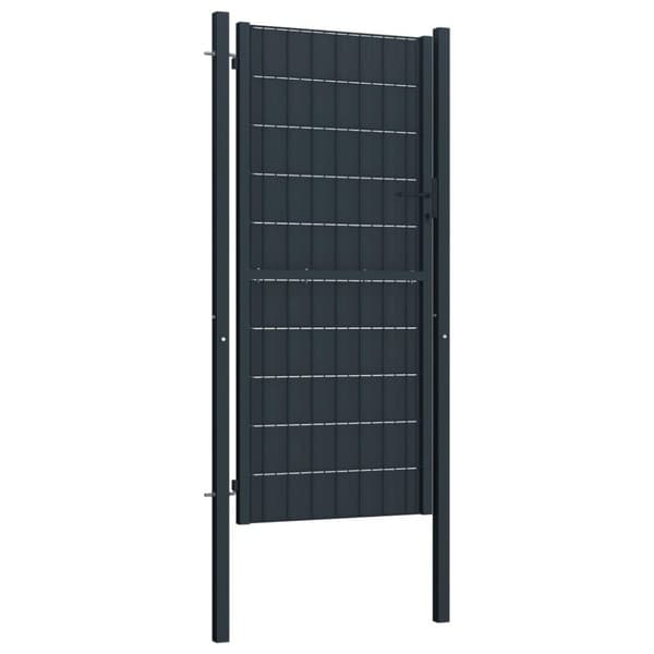 vidaXL Hageport PVC og stål 100x164 cm antrasitt