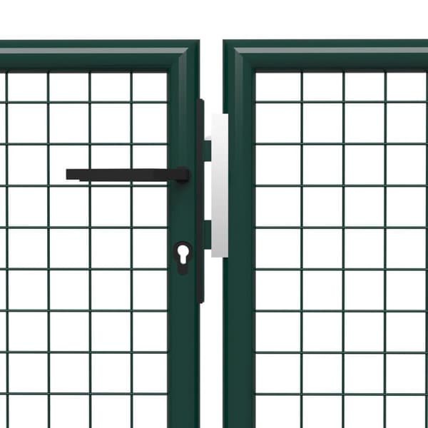 vidaXL Hageport stål 500x150 cm grønn