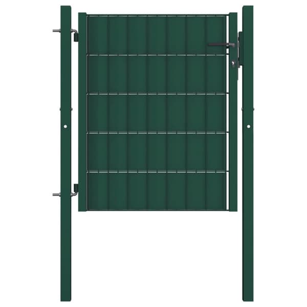 vidaXL Pihaportti PVC ja teräs 100x81 cm vihreä
