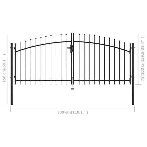 vidaXL Aitaportti keihäskärjillä 300x150 cm