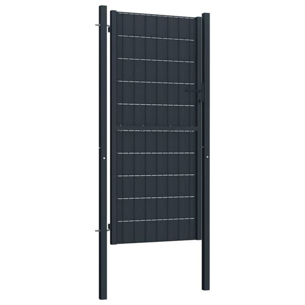 vidaXL Hageport PVC og stål 100x204 cm antrasitt
