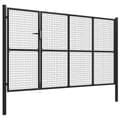 Miniatyrbillede 2 af 5: vidaXL havelåge 350 x 150 cm stål antracitgrå