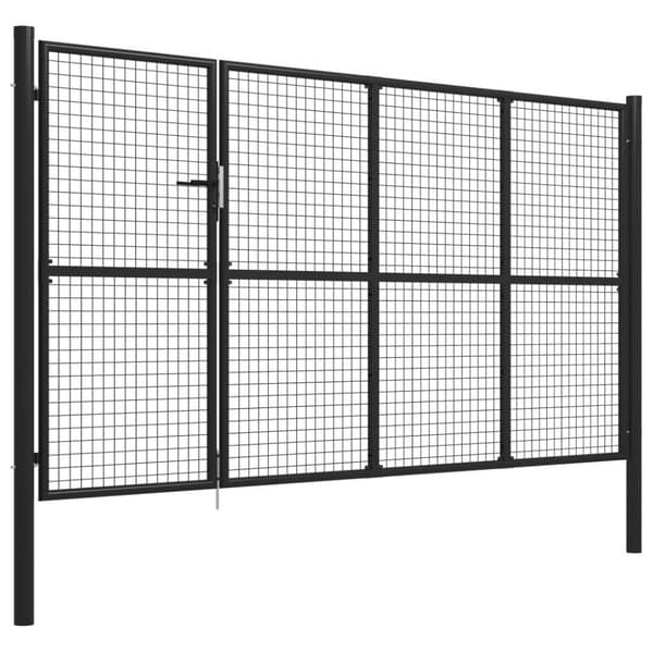 vidaXL Hageport stål 350x150 cm antrasitt