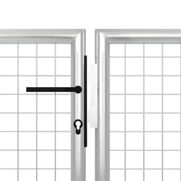 vidaXL havelåge 500 x 125 cm stål sølvfarvet