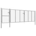 Miniatyrbillede 2 af 5: vidaXL havelåge 500 x 125 cm stål sølvfarvet