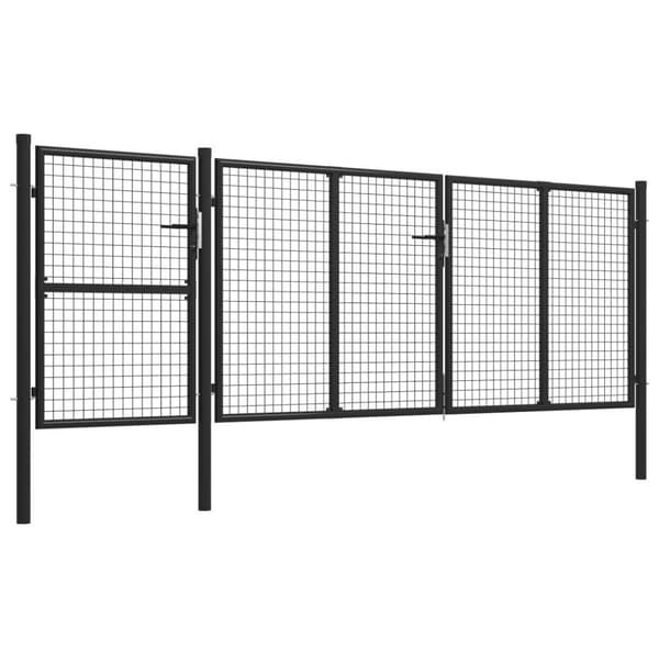 vidaXL havelåge 400 x 125 cm stål antracitgrå