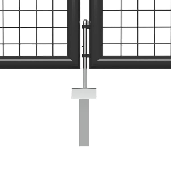 vidaXL Trädgårdsgrind stål 500x100 cm antracit