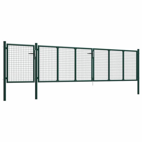vidaXL havelåge 500 x 75 cm stål grøn