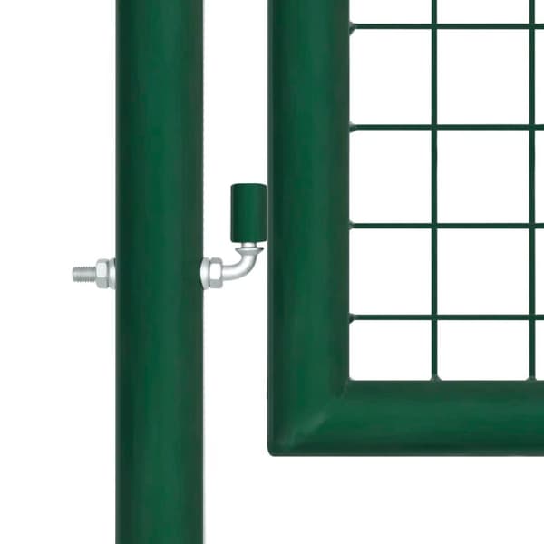 vidaXL Puutarhan verkkoportti teräs 390x100 cm vihreä