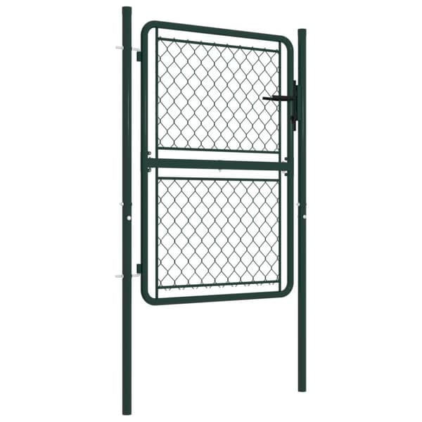 vidaXL Hageport stål 100x125 cm grønn
