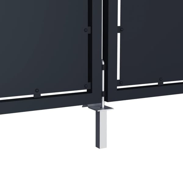 vidaXL Puutarhaportti teräs 350x175 cm antrasiitti