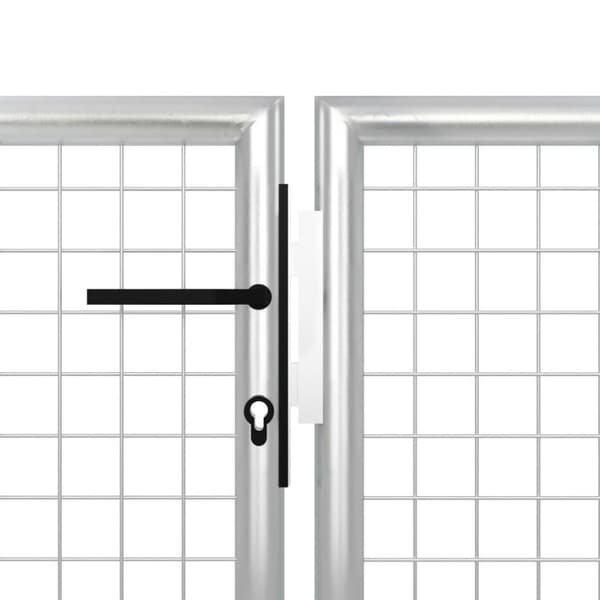 vidaXL havelåge 400 x 100 cm stål sølvfarvet