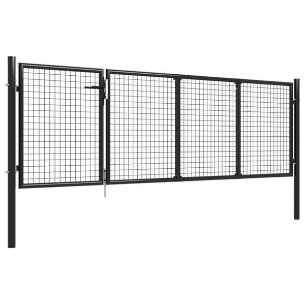 vidaXL havelåge 350 x 100 cm stål antracitgrå