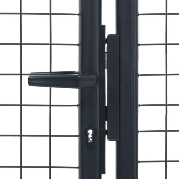 vidaXL havelåge i trådnet 400x125 cm galvaniseret stål grå