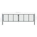 Miniatyrbillede 6 af 6: vidaXL havelåge i trådnet 400x125 cm galvaniseret stål grå