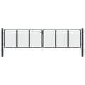 Miniatyrbillede 1 af 6: vidaXL havelåge i trådnet 400x125 cm galvaniseret stål grå