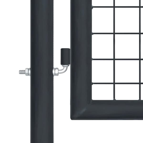 vidaXL Hageport netting galvanisert stål 400x125 cm grå