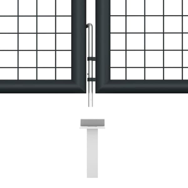 vidaXL Hageport netting galvanisert stål 400x125 cm grå