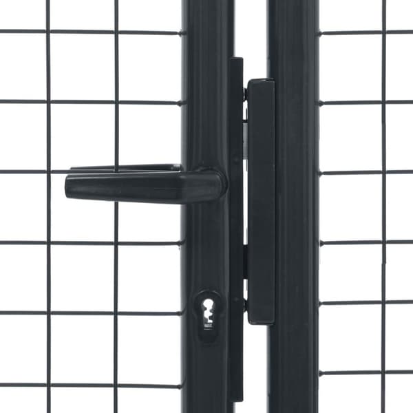 vidaXL Nätgrind för trädgård galvaniserat stål 400x150 cm grå