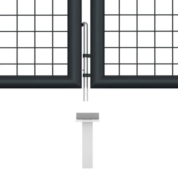 vidaXL Nätgrind för trädgård galvaniserat stål 400x150 cm grå