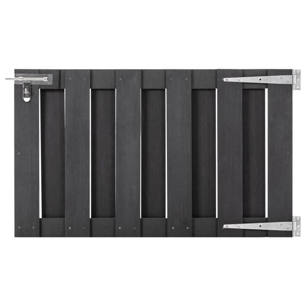 vidaXL Puutarhaportti WPC 100x60 cm harmaa
