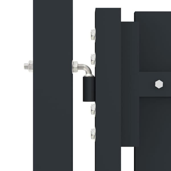 vidaXL Tuplaovi pihaportti teräs 306x125 cm antrasiitti
