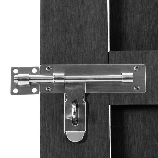 vidaXL Puutarhaportti WPC 100x112 cm harmaa