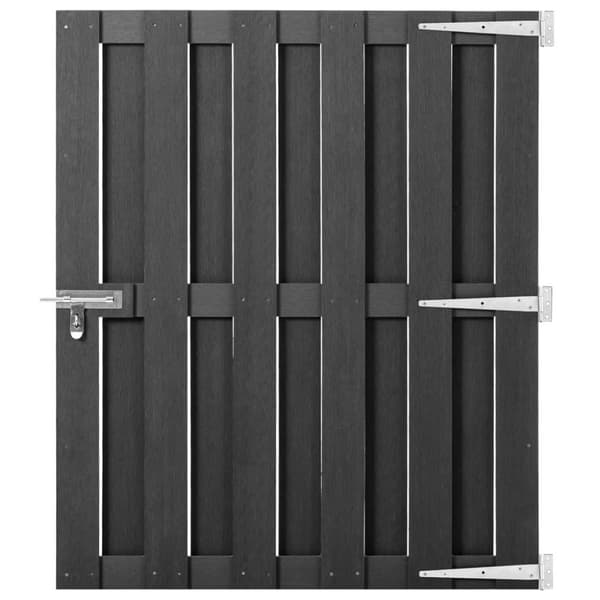 vidaXL Puutarhaportti WPC 100x112 cm harmaa