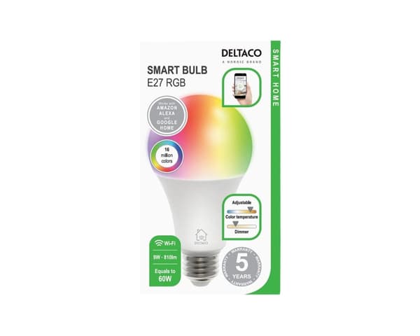3-Pack RGB LED Lampe E27 WiFi 9W