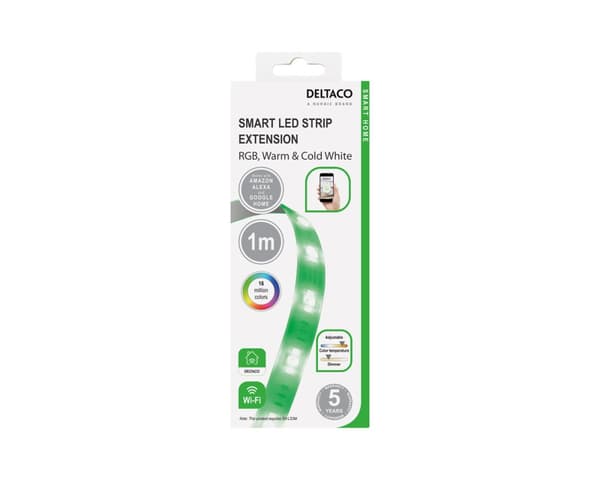 RGB Led-list Förlängning WiFi Dimbar - 1M Vit