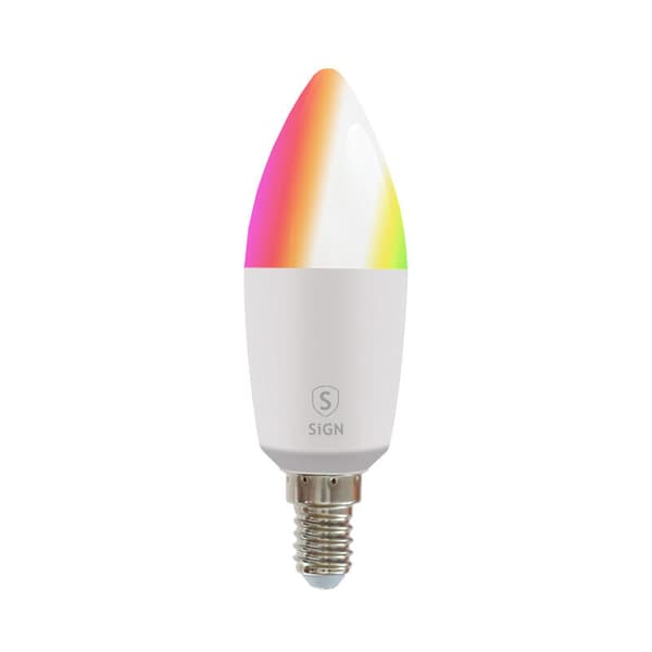 SiGN Smart Home Dimbar RGB LED-lampa C37 4.5W E14