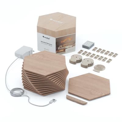 Nanoleaf Elements Wood Look Hexagons Starter Kit- 13 Panels