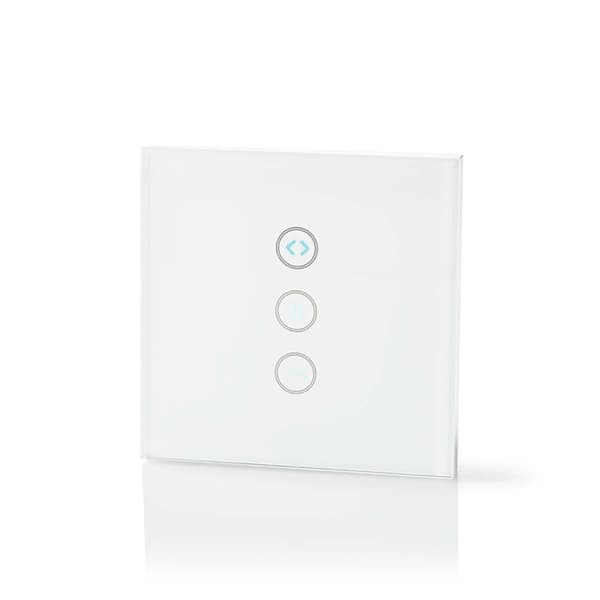 Nedis SmartLife Strömbrytare | Wi-Fi | Parasoll / Ridå / Slutare | Väggfäste | 300 W | Android™ / IOS | Glas | Vit