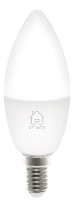 DELTACO SMART HOME LED-lampa, E14, WiFI, 4,5W, 2700K-6500K, dimbar, vit
