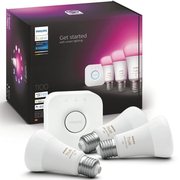 Philips Hue Startkit White Colour Ambiance 3xE27