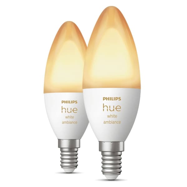 Philips Hue White Ambiance E14 Kron 2-pack