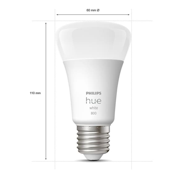 Philips Hue White E27 A60 800lm 4-pack