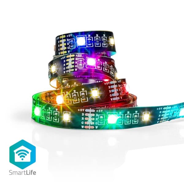 Nedis SmartLife LED-Nauha | Bluetooth® | Lämmin Valkoinen / RGB | SMD | 2.00 m | IP20 | 2700 K | 380 lm | Android™ / IOS