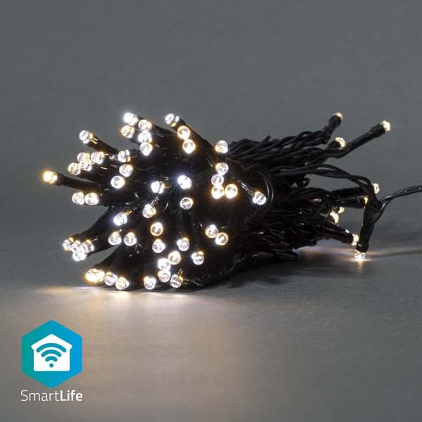 Nedis SmartLife Jouluvalot | Nauha | Wi-Fi | Lämpimästä kylmään valkoiseen | 50 LED's | 5.00 m | Android™ / IOS