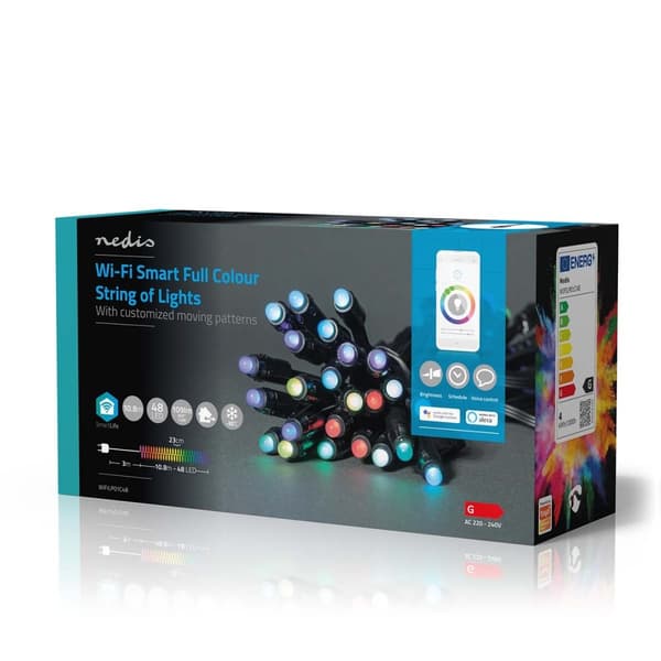 Nedis SmartLife Julbelysning | Festljus | Wi-Fi | RGB | 48 LED's | 10.80 m | Android™ / IOS