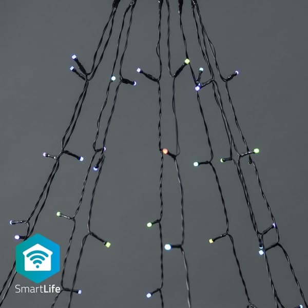 Nedis SmartLife Julelys | Tre | Wi-Fi | RGB | 180 LED's | 10 x 2 m | Android™ / IOS Sort