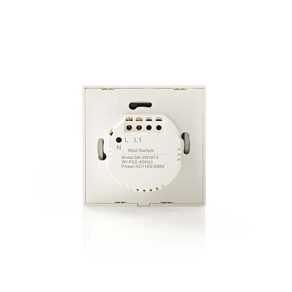 Nedis SmartLife Seinäkytkin | Wi-Fi | Yksittäinen | Seinäkiinnitys | 1000 W | Android™ / IOS | Lasi | Valkoinen