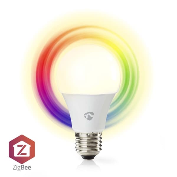 Nedis SmartLife Fullfarge LED-Pære | Zigbee 3.0 | E27 | 806 lm | 9 W | RGB / Varm til avkjølt hvitt | 2200 - 6500 K | Android™ / IOS | pære | 1 stk