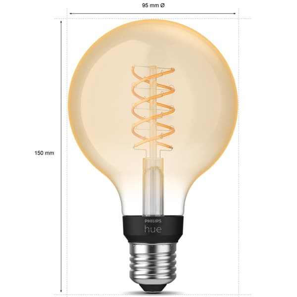 Philips Hue White Filament E27 Globe G93