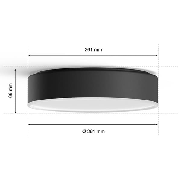 Philips Hue Enrave S taklampe hvit Ambiance svart