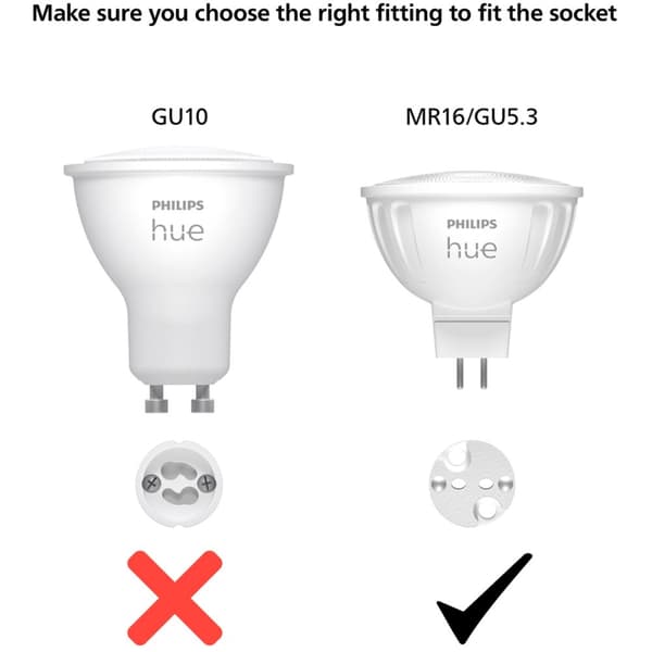 Philips Hue White Ambiance GU5.3 MR16 12V 400lm 2-pack
